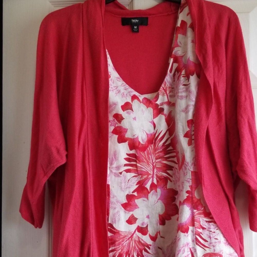 Lands End linen dresssz 12 and wrap size M